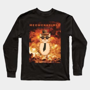 MEOWENHEIMER Parody Print Long Sleeve T-Shirt